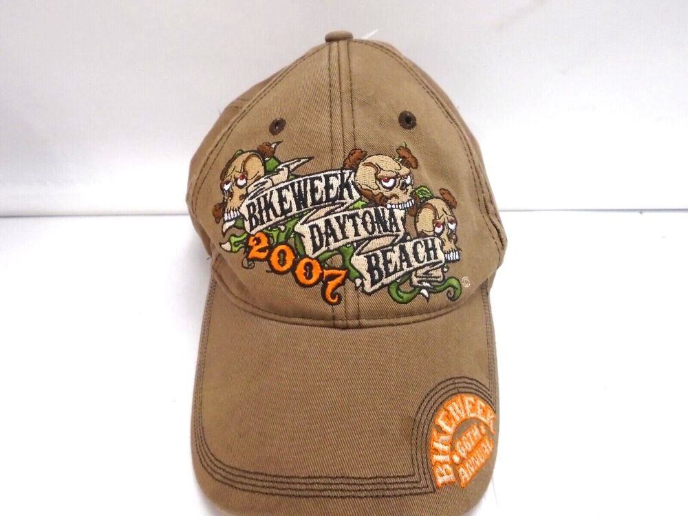 Daytona Bike Week 2007 Trucker Baseball Hat Cap Logo Hook & Loop